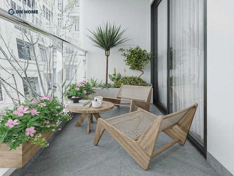 Ban công trở thành nơi nhâm nhi tách cà phê khá lý tưởng khi bạn biết trang trí đúng cách