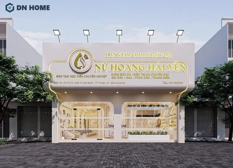 Bảng hiệu thể hiện đầy đủ những thông tin cơ bản của spa 