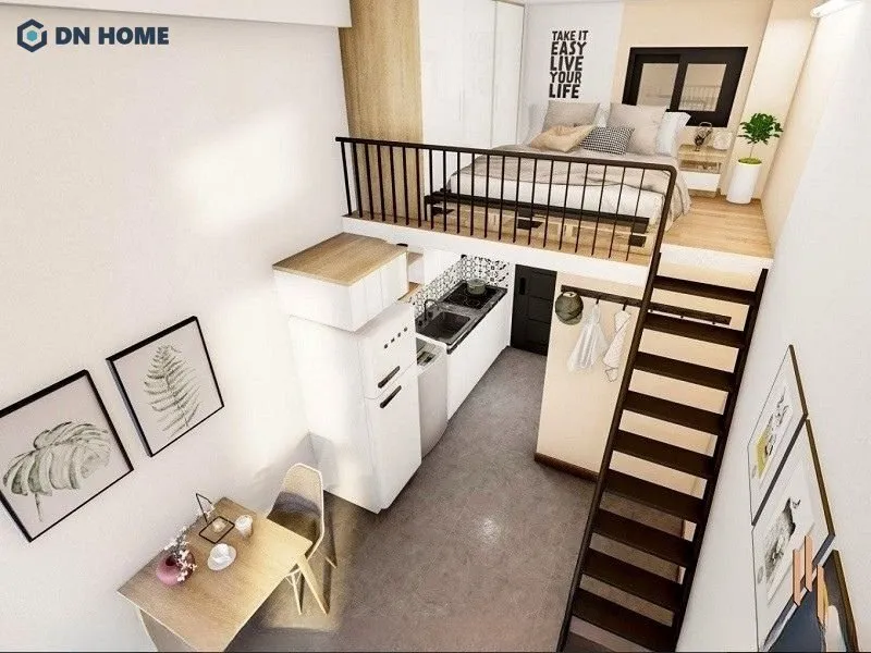 Thiết kế gác lửng giúp tăng diện tích sử dụng mà không cần mở rộng không gian