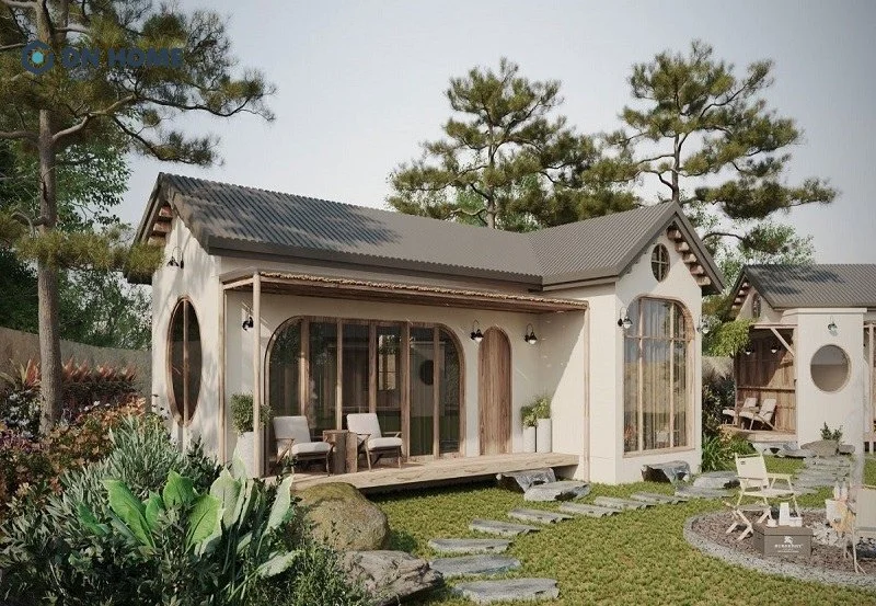 Thiết kế này giúp khách hàng có cảm giác thư giãn, hoà mình với thiên nhiên