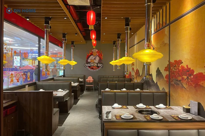 Thiết kế không gian nhà hàng BBQ cần chú trọng đầu tư hệ thống hút khói, hút mùi