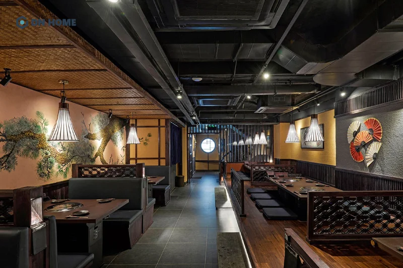 Nhà hàng BBQ Nhật Bản thường được thiết kế hướng đến sự tinh tế và trang nhã