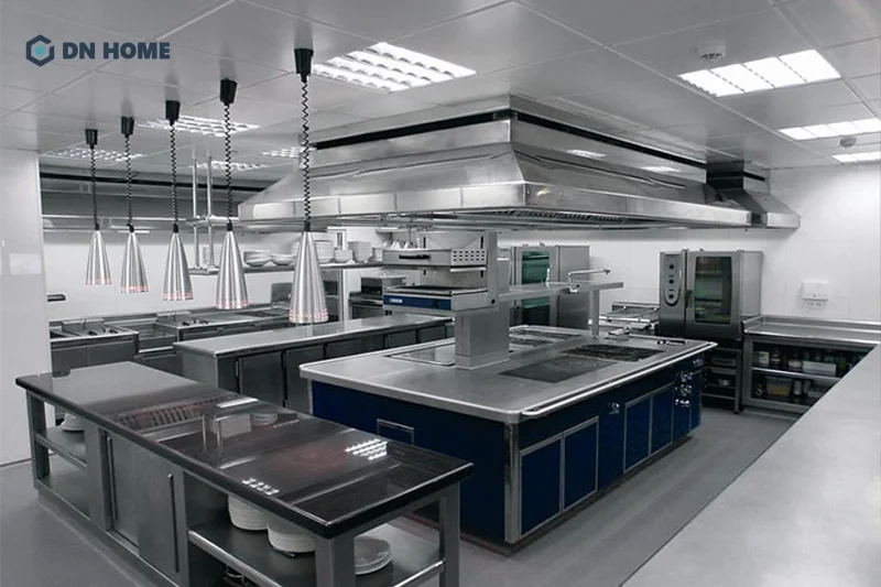 Khu vực bếp cần được thiết kế khoa học để tối ưu quy trình vận hành, thời gian phục vụ khách