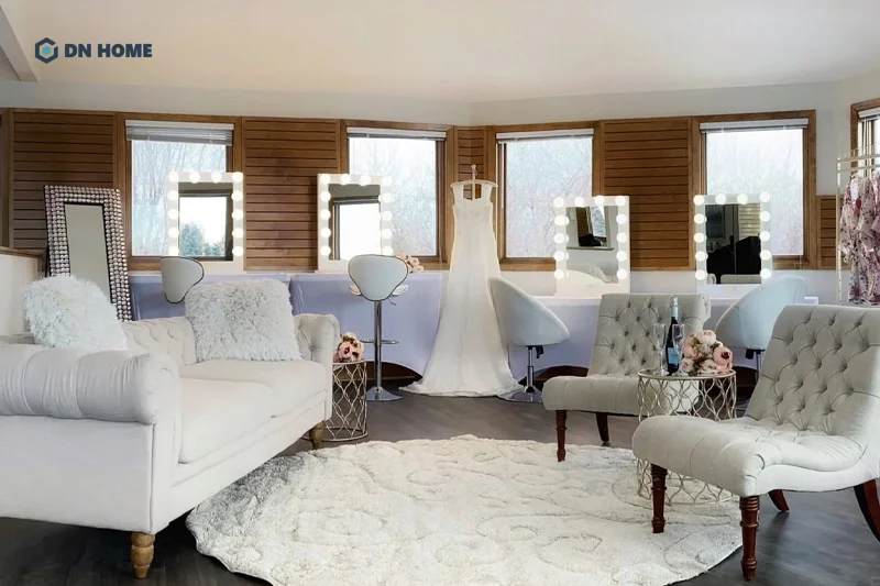 Khu vực phòng chờ của chú rể/cô dâu cần được thiết kế tinh tế và riêng tư