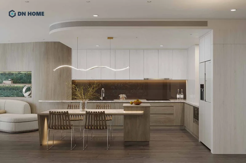 Chất liệu gỗ được sử dụng chủ đạo trong thiết kế nội thất chung cư phong cách Nhật Bản