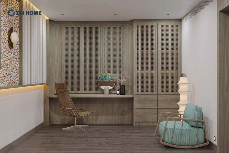 Gam màu thanh nhã, tinh tế là điểm đặc trưng trong thiết kế chung cư phong cách Nhật Bản