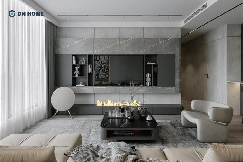 Chung cư 120m2 phong cách hiện đại sử dụng gam màu trung tính làm chủ đạo