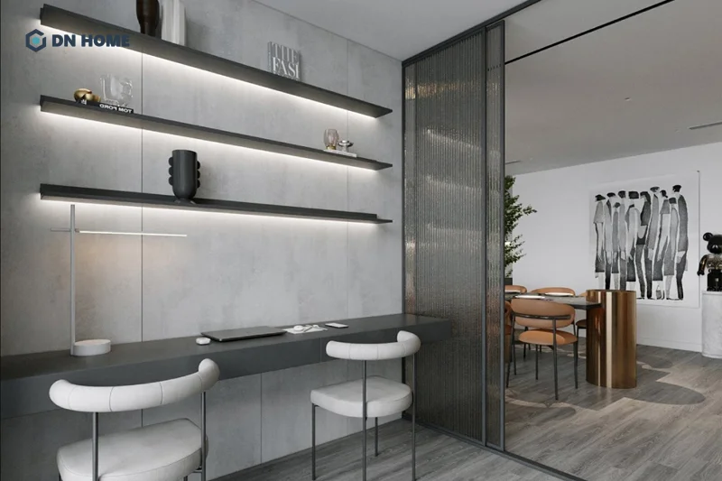 Hệ thống đèn LED trang trí ấn tượng tạo điểm nhấn cho căn chung cư 120m2