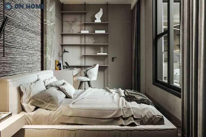 Chất liệu đá và kim loại là chất liệu đặc trưng trong phong cách thiết kế sang trọng