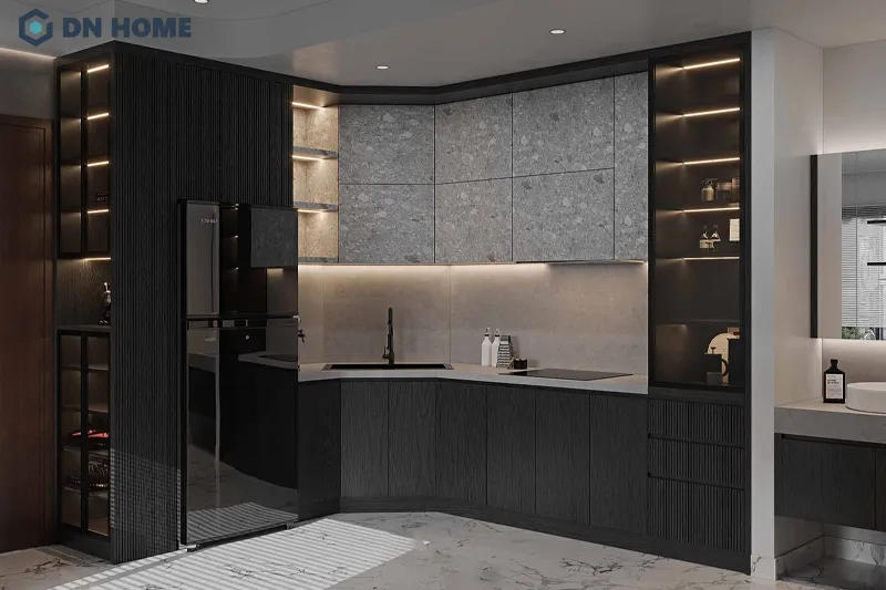 Các gam màu trung tính được sử dụng chủ đạo trong thiết kế không gian nội thất chung cư tối giản