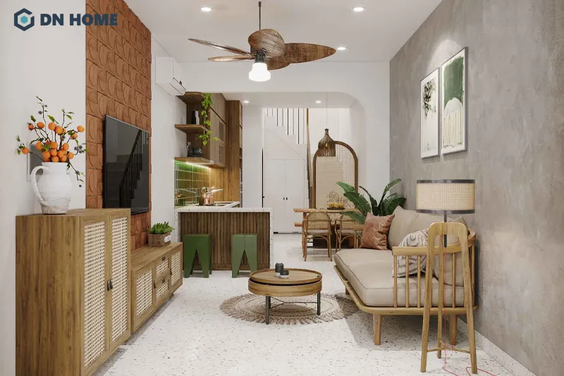 Sử dụng nhiều màu sắc cần phối hợp hài hòa để đảm bảo tính thẩm mỹ tổng thể chung cư 45m2