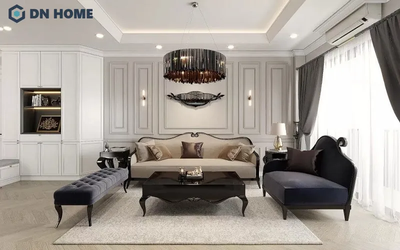 Phong cách thiết kế tân cổ điển là sự giao thoa tinh tế giữa nét sang trọng cầu kỳ và sự tinh giản