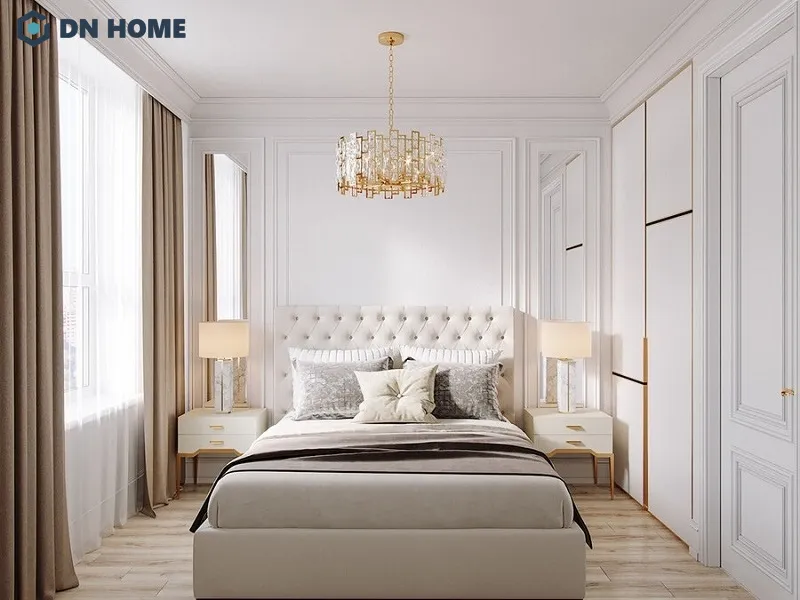 Không gian phòng ngủ tân cổ điển đẹp, ấm cúng