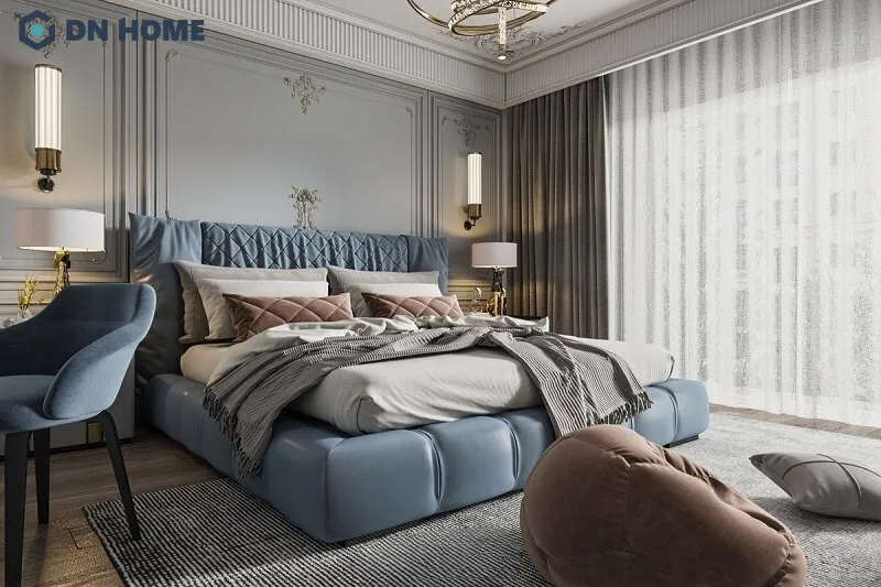 Nội thất phòng ngủ phong cách tân cổ điển kết hợp hiện đại
