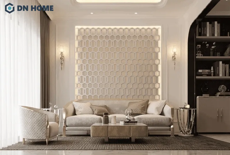 Khi thiết kế nội thất chung cư tân cổ điển, nên ưu tiên các món đồ có đường nét tinh tế, không quá rườm rà để tạo nên vẻ đẹp sang trọng cho không gian