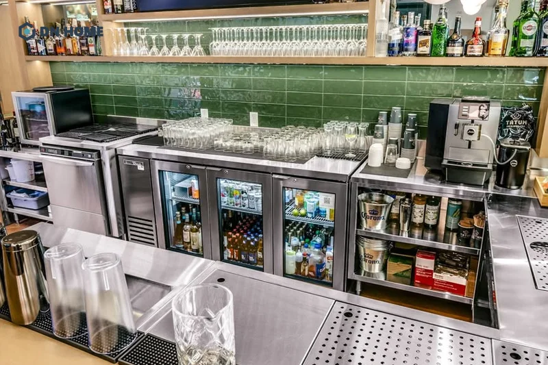 Quầy pha chế inox phù hợp với những quán trà sữa có cường độ phục vụ cao, cần thao tác nhanh chóng