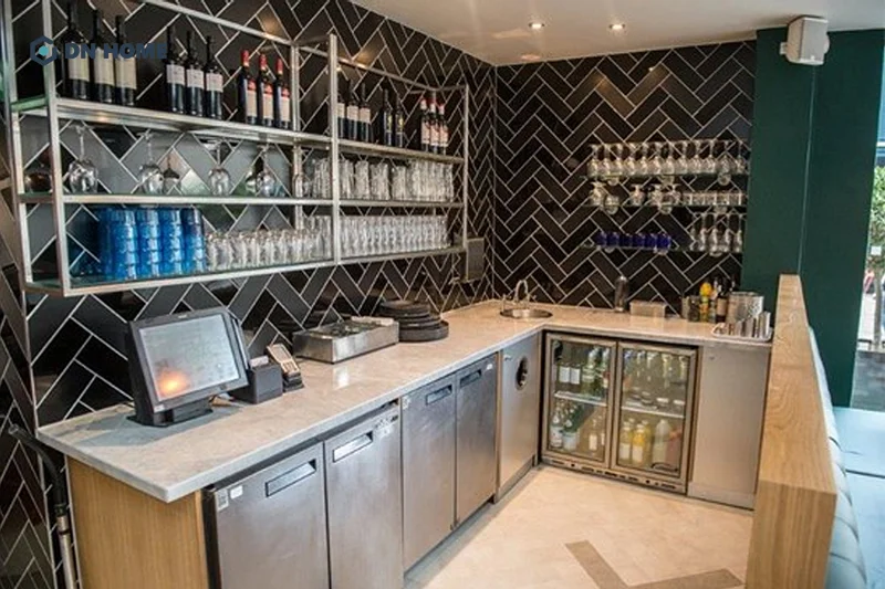 Chất liệu mặt đá có chi phí cao hơn nhưng đảm bảo quầy pha chế trà sữa bền đẹp với thời gian