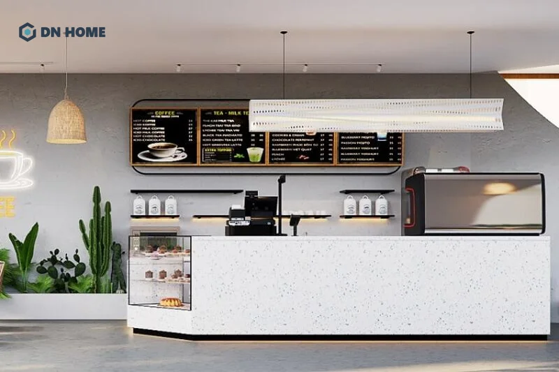 Cần dựa vào quy mô của quán trà sữa để lựa chọn quầy pha chế có kích thước phù hợp