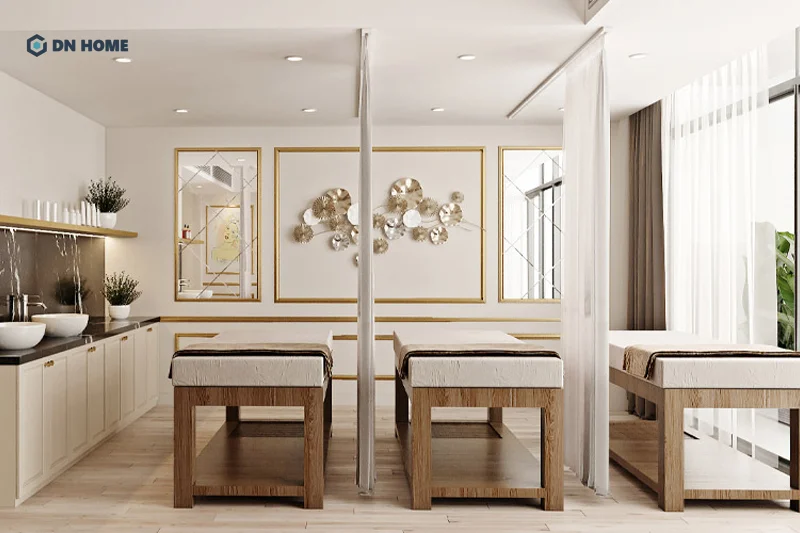 Phong cách tân cổ điển mang đến vẻ đẹp sang trọng cho không gian thẩm mỹ viện