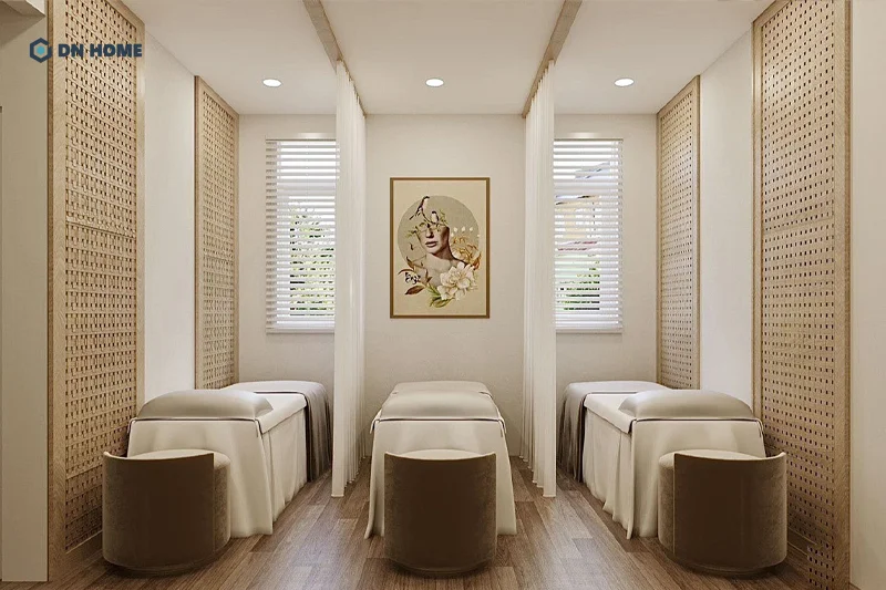 Mẫu cơ sở thẩm mỹ viện được thiết kế theo phong cách thiền (Zen) đề cao sự thư thái