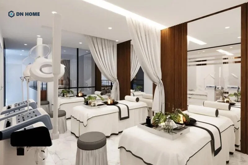 Bố trí hệ thống máy móc - trang thiết bị hợp lý cũng là cách trang trí thẩm mỹ viện hiệu quả