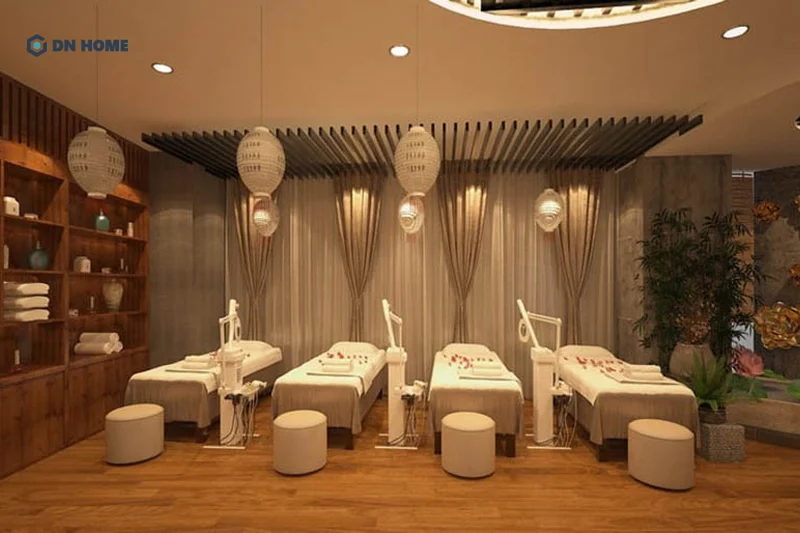 Mẫu thẩm mỹ viện thiết kế theo phong cách “xanh” gần gũi với thiên nhiên, tạo cảm giác thư giãn