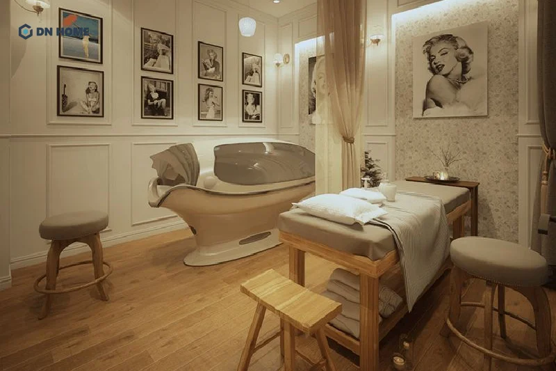 Trang trí tranh ảnh giúp tránh sự nhàm chán, đơn điệu trong không gian thẩm mỹ viện