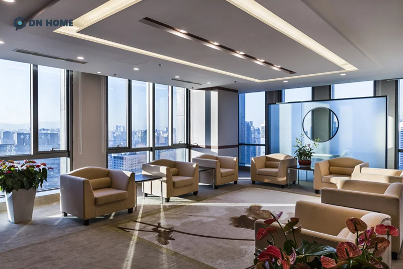 Sự sang trọng, hiện đại là yếu tố đặc trưng cần thể hiện trong không gian văn phòng công ty tài chính