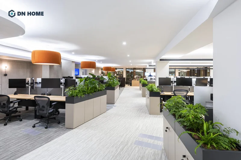 Bố trí không gian văn phòng tài chính hợp lý tạo hình ảnh chuyên nghiệp, ấn tượng tốt với khách hàng