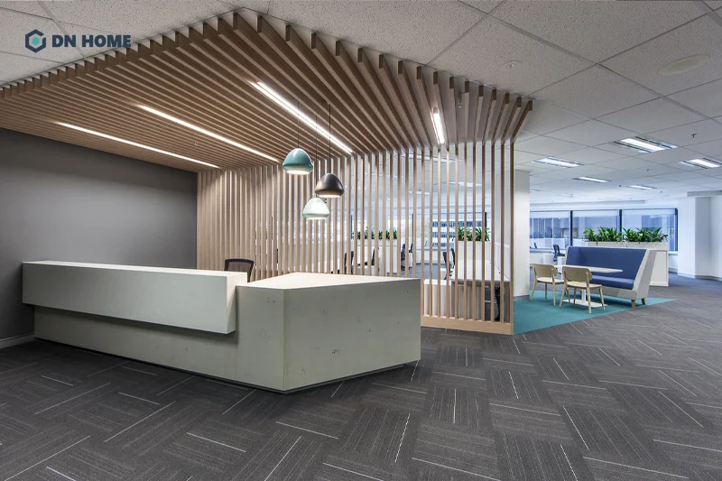 Cần đảm bảo sự đồng bộ về màu sắc khi thiết kế văn phòng tài chính để tạo hình ảnh chuyển nghiệp