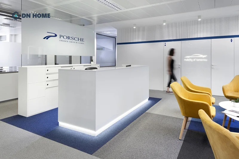 Văn phòng tài chính Porsche Finance tạo ấn tượng với khách hàng bằng sự sang trọng, tinh tế