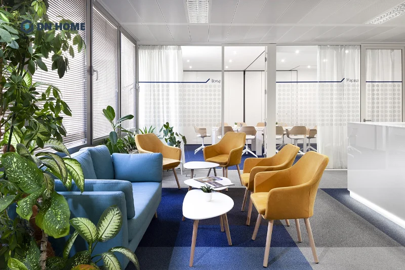 Không gian nội thất văn phòng tài chính Porsche Finance thể hiện rõ bản sắc thương hiệu