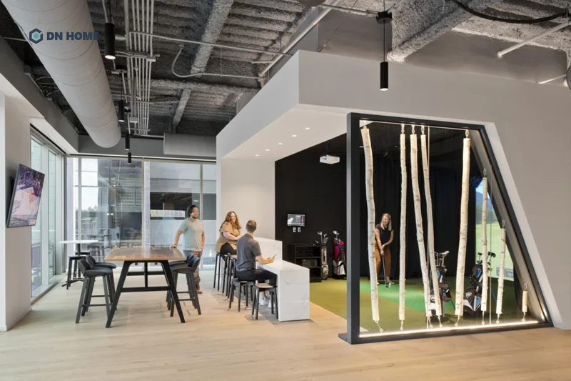 Văn phòng Ally Financial còn bố trí thêm các không gian giải trí, đa chức năng