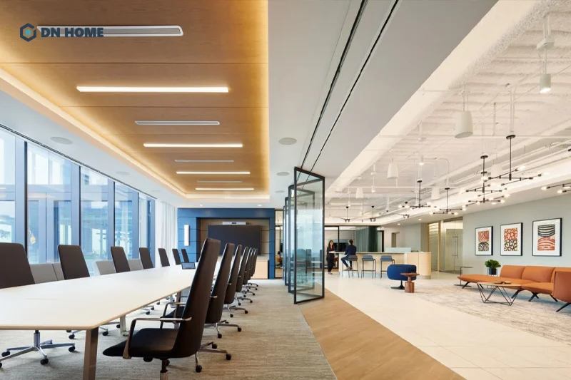 Sử dụng nội thất linh hoạt, tạo nên không gian đa chức năng trong văn phòng tài chính