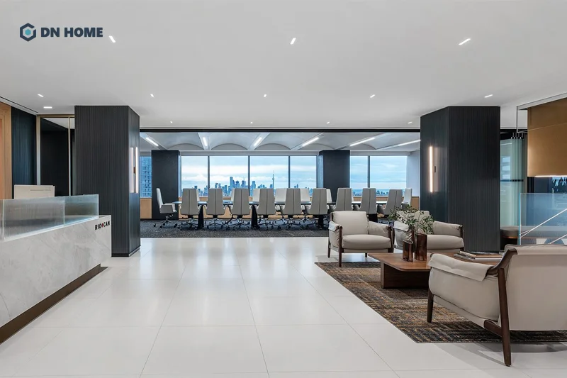 Nội thất kiểu dáng tinh tế xây dựng hình ảnh chuyên nghiệp cho văn phòng tài chính