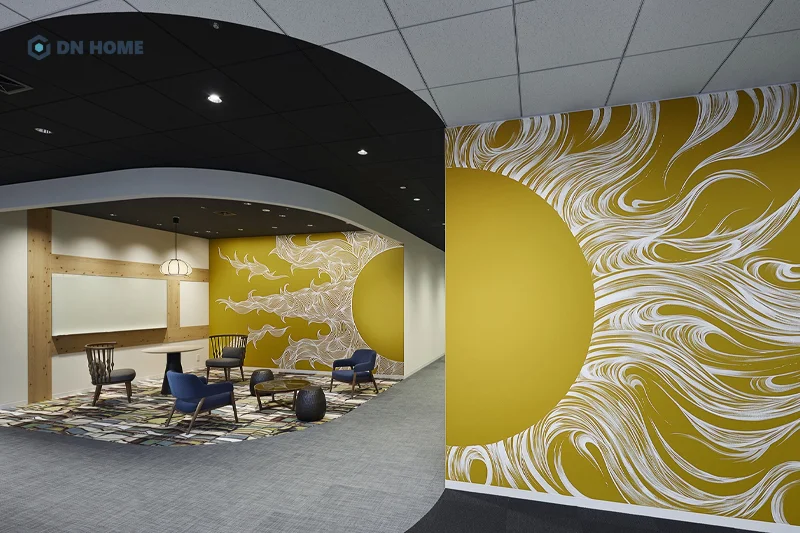 Văn hoá trà đạo được lồng ghép trong không gian làm việc phong cách Nhật Bản truyền thống