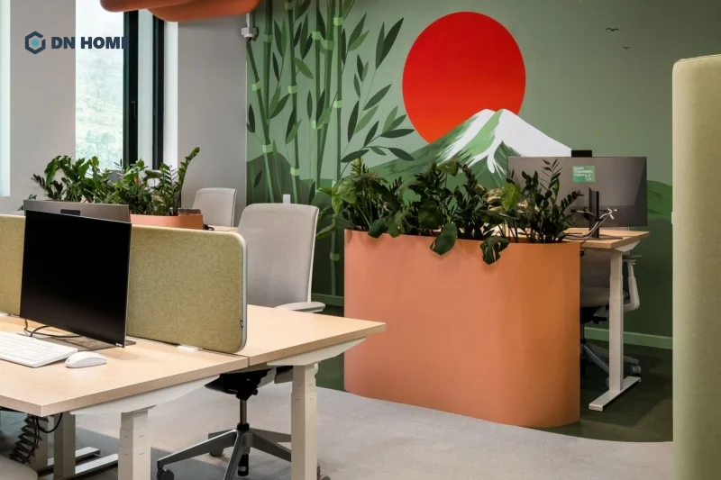 Người Nhật rất chú trọng các văn hoá truyền thống, vì vậy trong văn phòng Nhật không thể thiếu yếu tố này