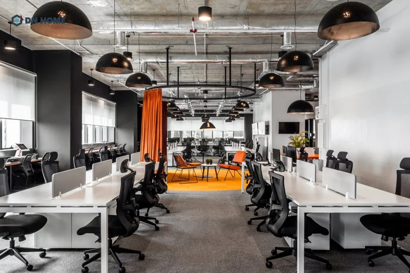 Thiết kế văn phòng diện tích nhỏ phong cách công nghiệp phù hợp với các doanh nghiệp trẻ, cá tính