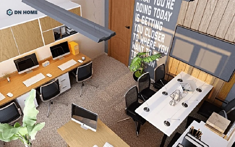 Ưu tiên không gian mở khi thiết kế không gian làm việc nhỏ để tạo cảm giác thoáng đãng