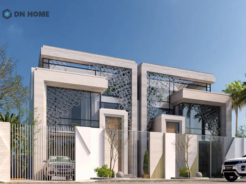 Thiết kế biệt thự 2 tầng song lập đẹp mang lại cảm giác sang trọng và gọn gàng