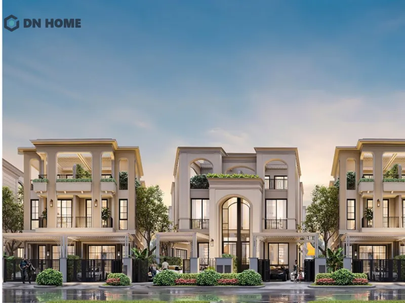 Mẫu biệt thự với 3 mặt tiền thoáng đãng, mang đến sự mới lạ và hiện đại