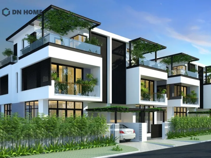 Mẫu biệt thự đẹp sở hữu kiến trúc hài hòa và cân đối