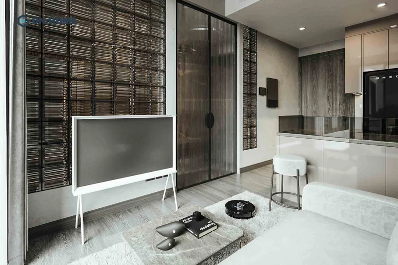 Cửa trượt là giải pháp phân chia không gian riêng tư hiệu quả trong căn hộ chung cư mini