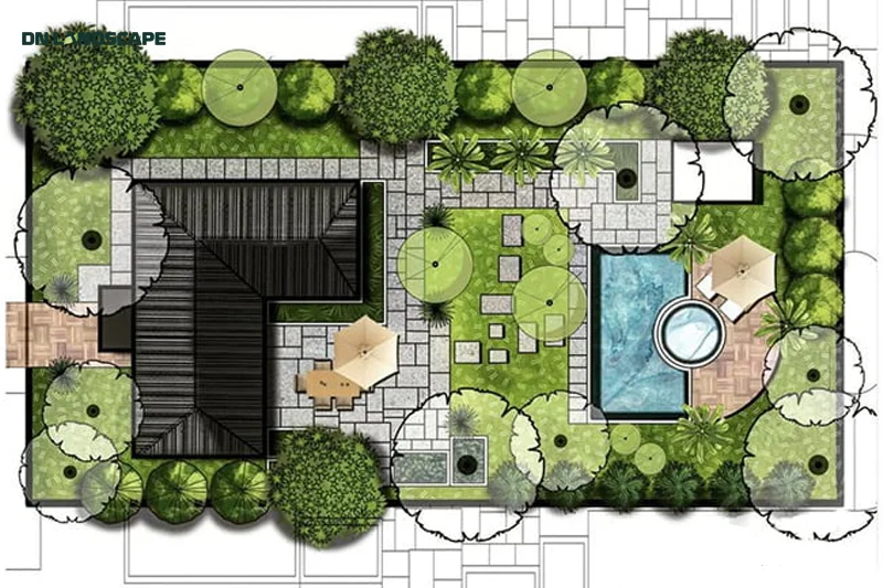 Cần có bản vẽ thiết kế cảnh quan để có cái nhìn tổng thể về bố cục sân vườn