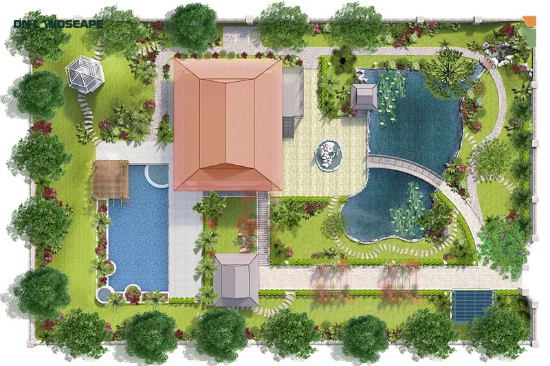 Bản vẽ thiết kế sân vườn thể hiện được mức độ phức tạp của dự án, thông qua đó đo lường chi phí và thời gian