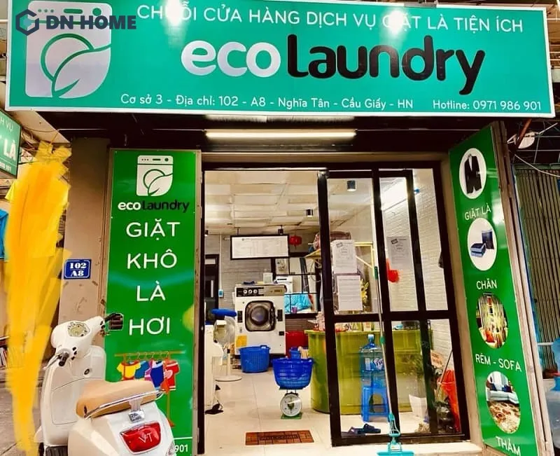 Mẫu bảng hiệu tiệm giặt ủi đẹp