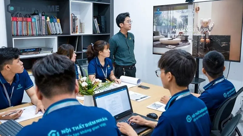 Đội ngũ thiết kế, thi công có chuyên môn cao, giúp Nội Thất Điểm Nhấn hoàn thành tốt hàng trăm dự án lớn nhỏ