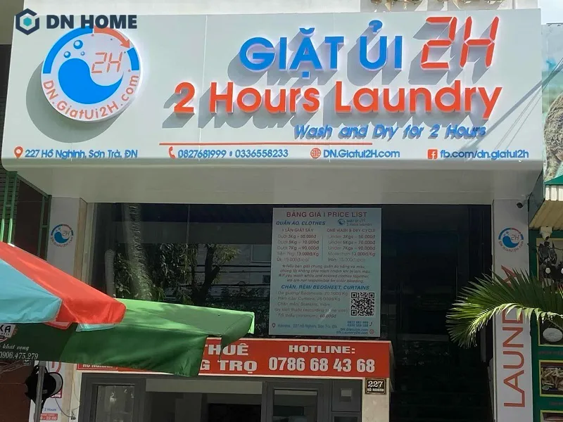 Mẫu bảng hiệu giặt sấy thiết kế đẹp mắt