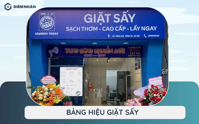 bảng hiệu giặt sấy