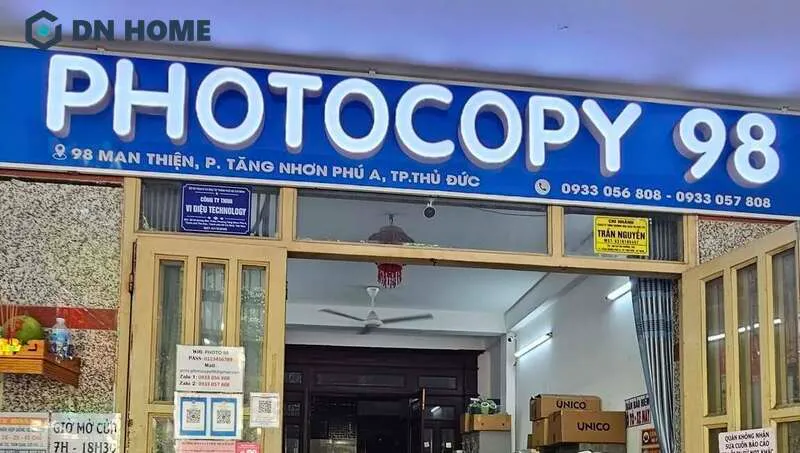Mẫu biển hiệu photocopy với thiết kế chữ nổi đơn giản, tinh tế